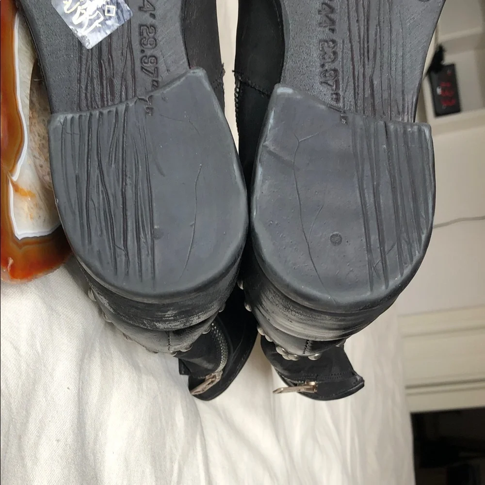 AS98 NWT Studded Leather Ankle Boots Size 11 EU42 - Picture 11 of 13